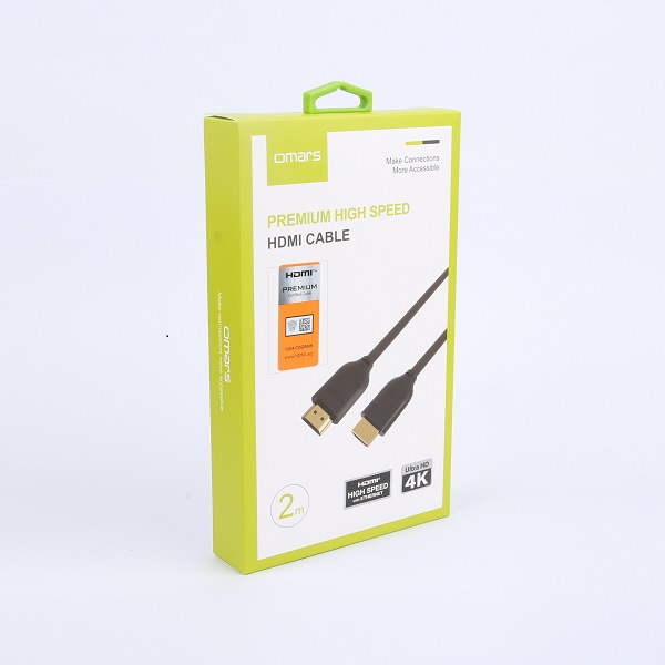 کابل HDMI 2 متری Omars – کیفیت 4K@60Hz با گواهی Premium
