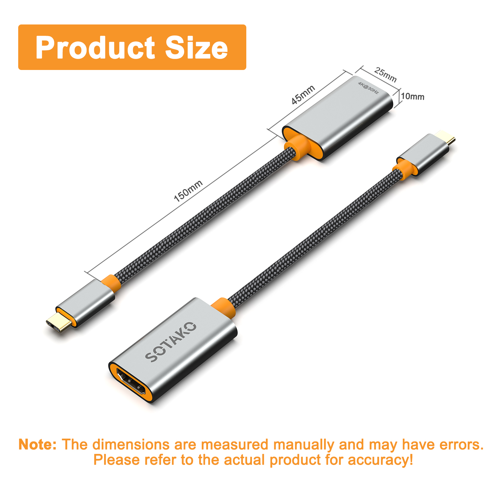 تبدیل Type-C به HDMI مادگی سوتاکو مدل 4K ST-CM0101– مناسب لپ‌تاپ، گوشی و مانیتور