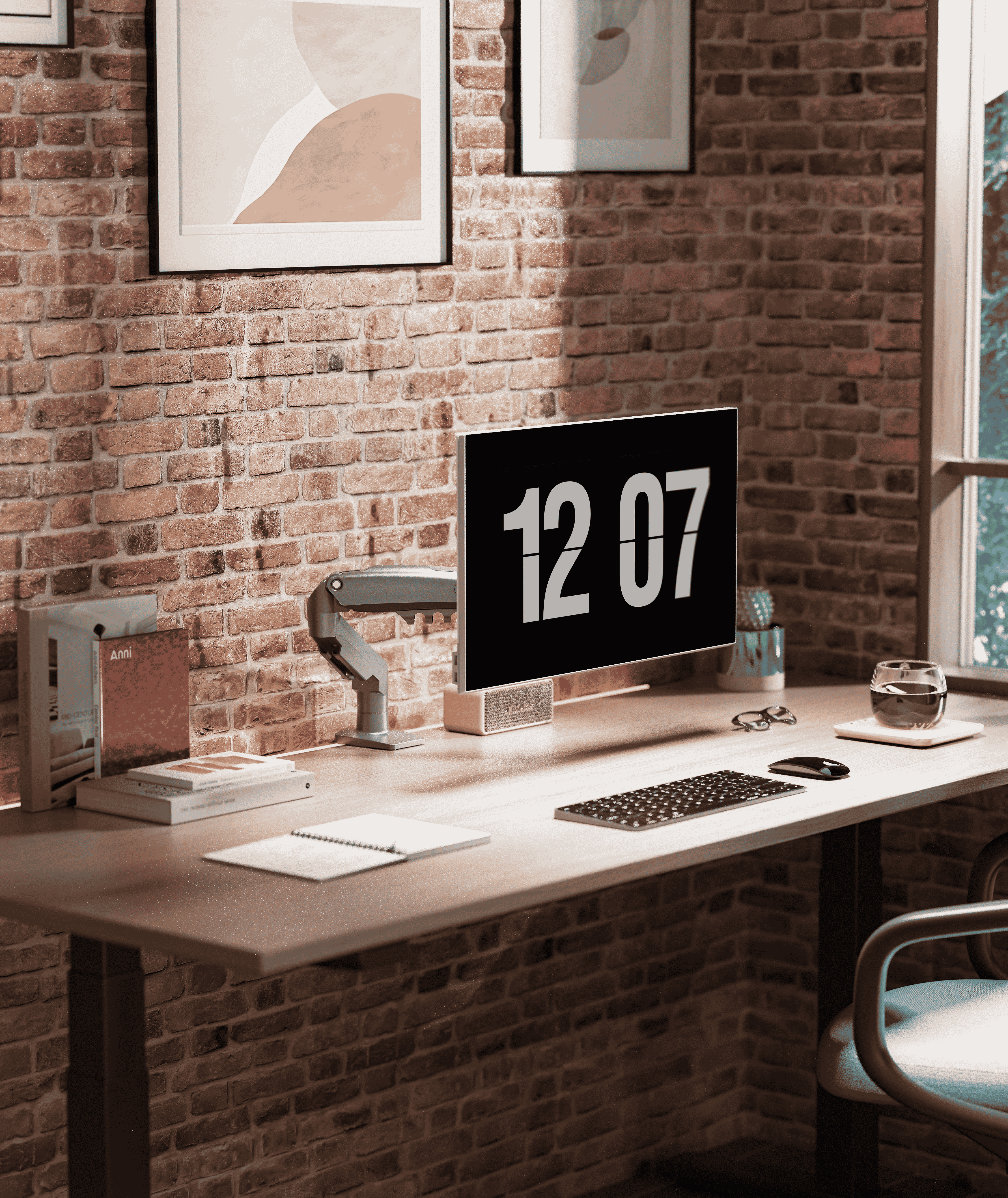 پایه مانیتور بازویی گازی NB مدل Ergonomic F80 – مناسب مانیتورهای 17 تا 30 اینچ