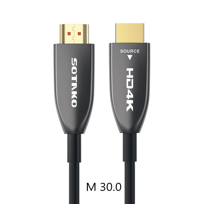 کابل HDMI فیبر نوری SOTAKO مدل ST-FHD402-20 – انتقال تصویر 4K، پشتیبانی HDR و نویزگیر قوی- 30 متر