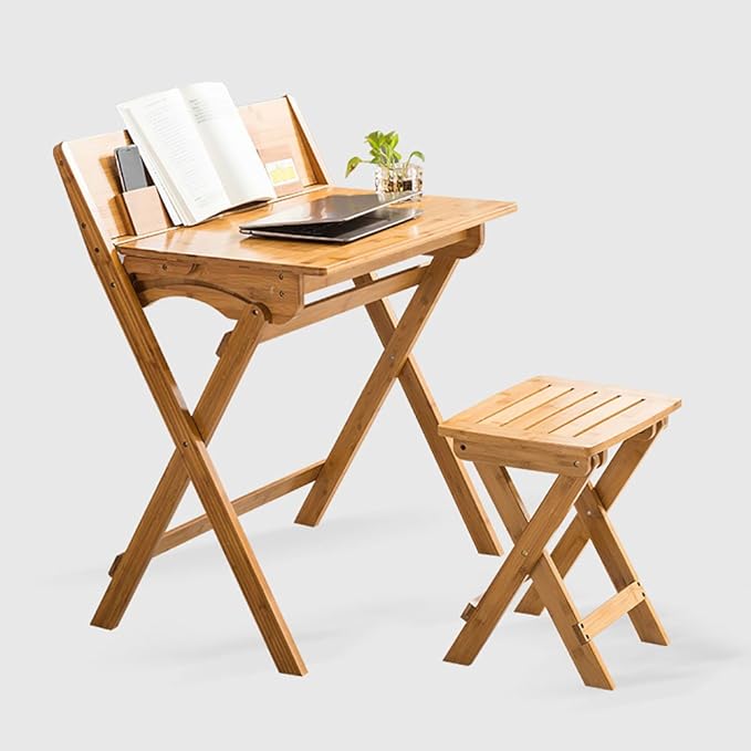 میز تاشو بامبو قابل حمل، مناسب لپ‌تاپ، مطالعه و کمپینگ