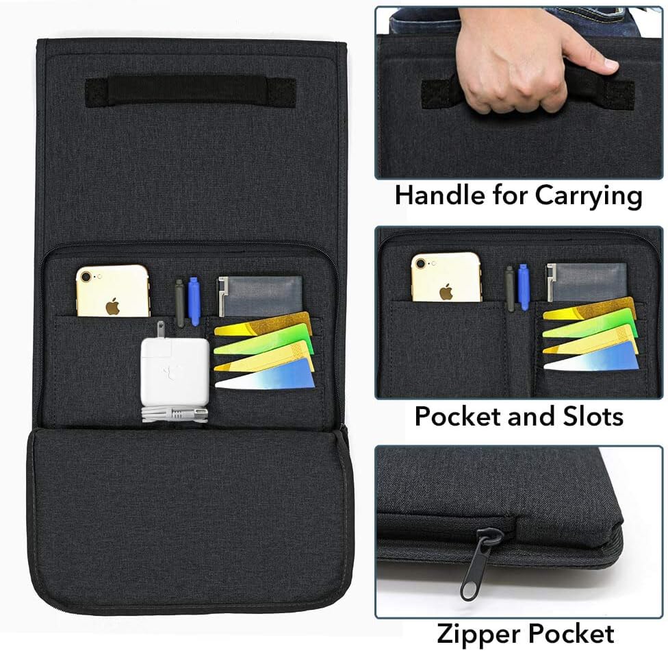 کاور لپ تاپ Lymmax، ضد ضربه، محافظ لپ تاپ، با جیب زیپی، کاور ضد آب EVA با دسته پد دار