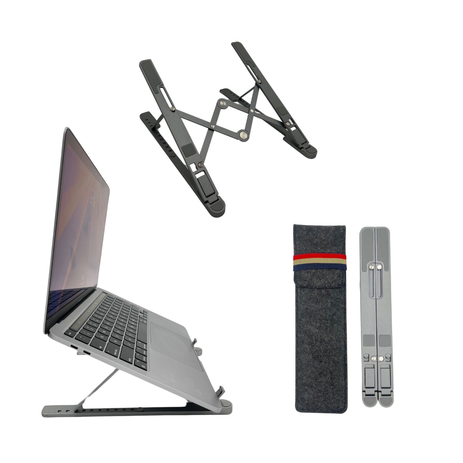 پایه تاشو لپ تاپ و تبلت فلزی قابل تنظیم و قابل حمل مدل P2