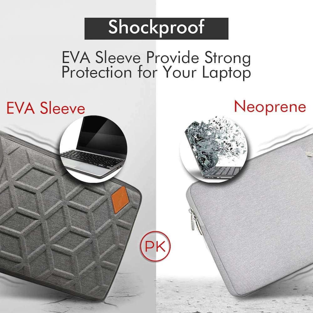 کاور لپ تاپ Lymmax، ضد ضربه، محافظ لپ تاپ، با جیب زیپی، کاور ضد آب EVA با دسته پد دار